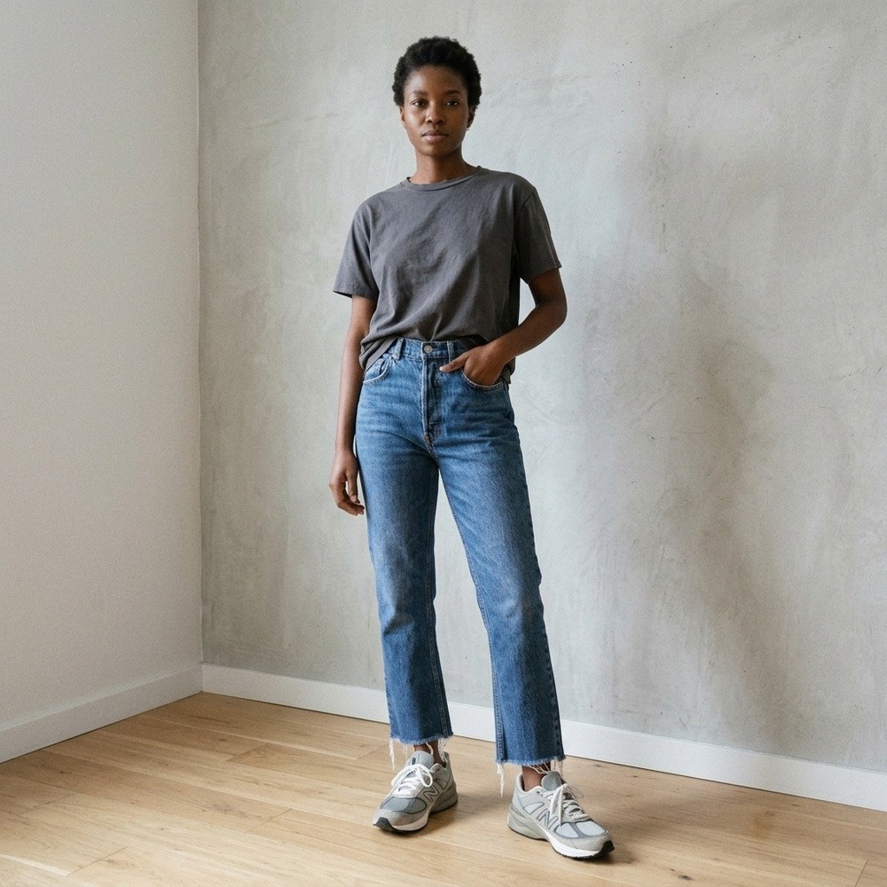 Boyish The Darcy Women Jeans 26 Blue High Rise Pop Crop Raw Hem The Searchers